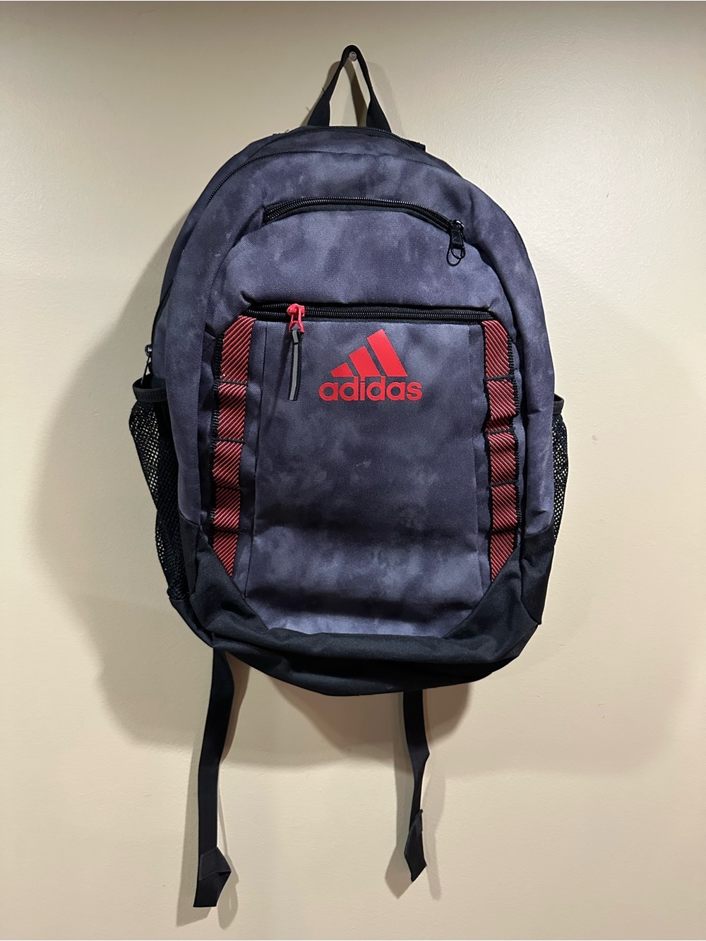 adidas Black Backpack with Red Accents